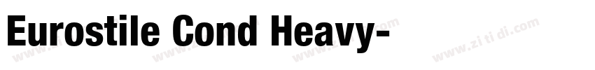 Eurostile Cond Heavy字体转换